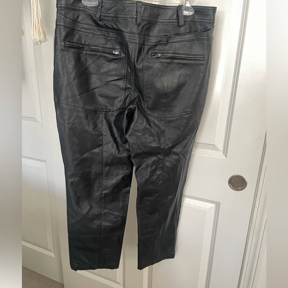 Free People We the Free Black Vegan Leather Pants 12 NWT with Disclaimer (Read) - Picture 5 of 7